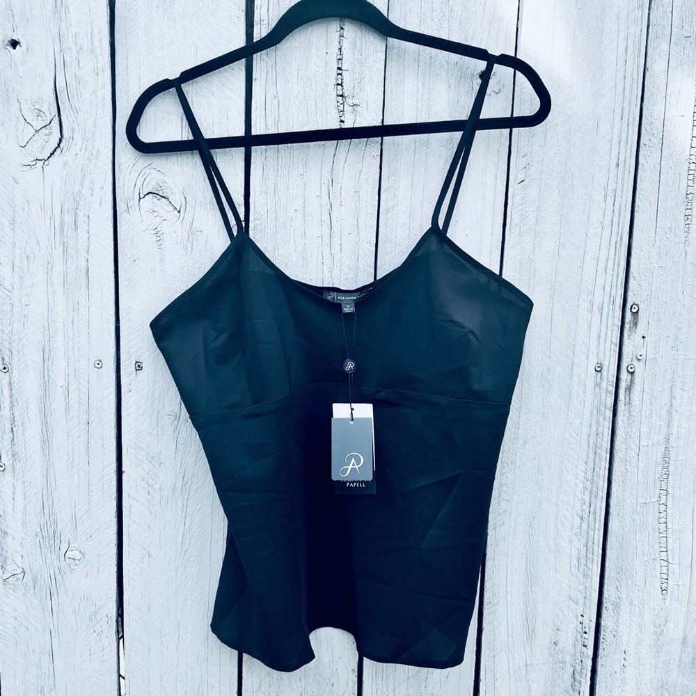 Adrianna Papell Black Slip Camisole